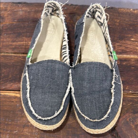 Sanuk Charcoal Gray Slip-On Sidewalk Surfer Size 7 - Picture 8 of 11